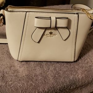 Kate Spade Cream/Tan Crossbody Purse With Bow